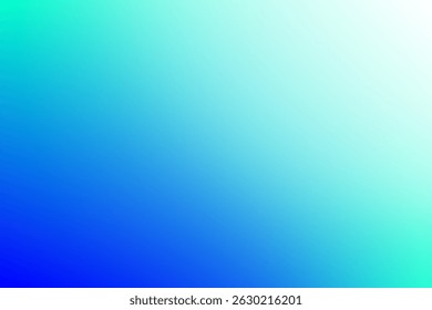 Vector Gradient background transitioning from deep blue to aqua green hues, ideal for graphic design, digital arts, and modern decor. Perfect visual for creative projects or abstract themes.