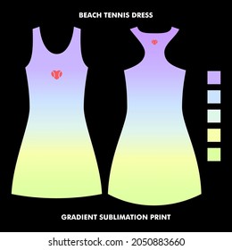 Vector Gradient Beach Tennis Dress