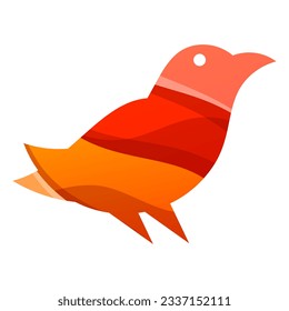 vector gradient bird  logo design 