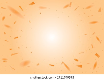 The vector Gradient blank party template background with orange confetti