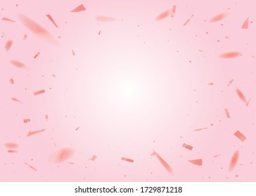The vector Gradient blank party template background with pink confetti