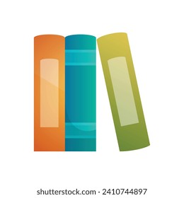 vector gradient book spine illustration on white.