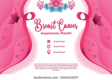 Vector Gradient Breast Cancer Awareness Month