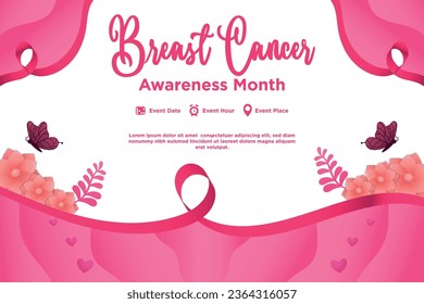 Vector Gradient Breast Cancer Awareness Month