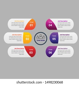 Vector gradient business infographic element with option or steps