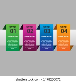 Vector gradient business infographic element with option or steps