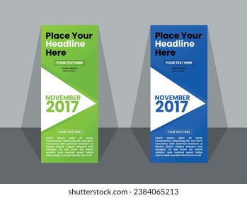 conjunto vertical de banner de resumen de negocio de gradiente vectorial.