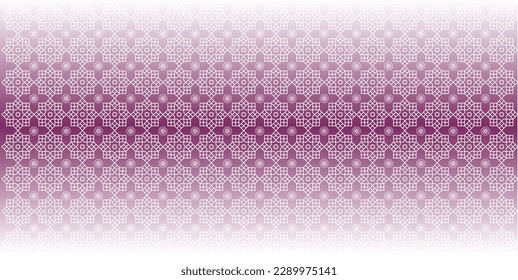 vector gradient candy purple and white colours background with a pattern of cube circles and cube stars arabic islamic ornament decor frame eid ramadan