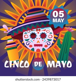 Vector gradient cinco de mayo celebration illustration