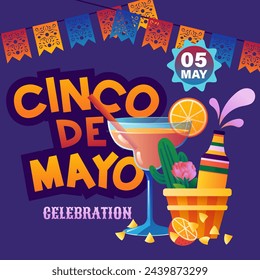 Vector gradient cinco de mayo celebration illustration