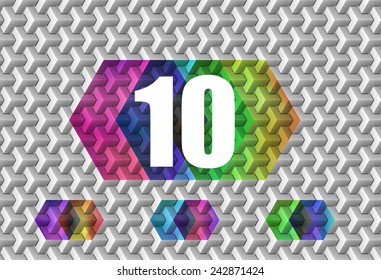 Vector: Gradient color on white geometric texture seamless background for your text or mark.