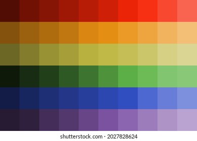 Vector de gradiente del signo de color de LGBT. La luz colorida y ordenada oscurece.