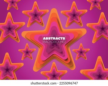 vector gradient color stars, abstract