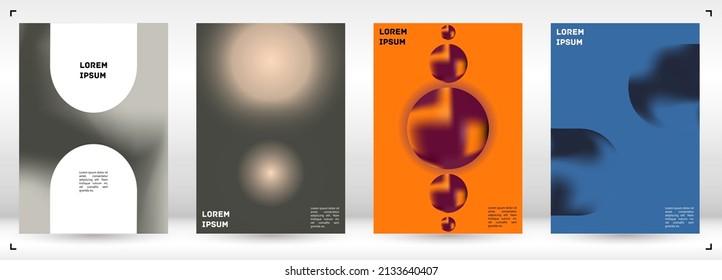 Vector Gradient Colorful Cover. Holographic Abstract Background Poster Design Template. Irrisdescent Gradient Mesh Flyer. Abstract Geometric Layout with Simple Shapes and Vibrant Colors. 