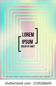 Vector Gradient Colorful Cover. Holographic Abstract Background Poster Design Template. 