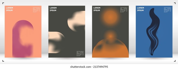 Vector Gradient Colorful Cover. Holographic Abstract Background Poster Design Template. Irrisdescent Gradient Mesh Flyer. Abstract Geometric Layout with Simple Shapes and Vibrant Colors. 
