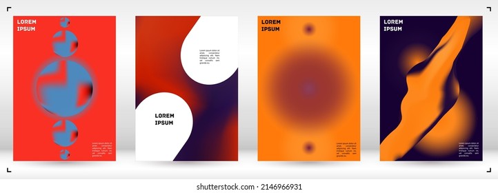 Vector Gradient Colorful Cover. Holographic Abstract Background Poster Design Template. Irrisdescent Gradient Mesh Flyer. Abstract Geometric Layout with Simple Shapes and Vibrant Colors. 