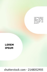 Vector Gradient Colorful Cover. Holographic Abstract Background Poster Design Template. Iridescent Gradient Mesh Flyer. Abstract Geometric Layout with Simple Shapes and Vibrant Colors. 