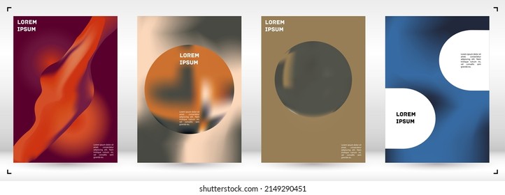Vector Gradient Colorful Cover. Holographic Abstract Background Poster Design Template. Irrisdescent Gradient Mesh Flyer. Abstract Geometric Layout with Simple Shapes and Vibrant Colors. 