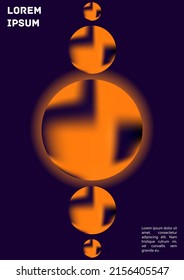 Vektorfarbige Abdeckung. Holografische abstrakte Hintergrundbild-Poster-Design-Vorlage. Irrisabenteuerlicher Gradient Mesh Flyer. Abstraktes geometrisches Layout mit einfachen Formen und lebhaften Farben. 