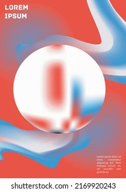 Vektorfarbige Abdeckung. Holografische abstrakte Hintergrundbild-Poster-Design-Vorlage. Irrisabenteuerlicher Gradient Mesh Flyer. Abstraktes geometrisches Layout mit einfachen Formen und lebhaften Farben. 