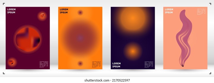 Cubierta colorida del gradiente del vector. Plantilla de diseño de afiches de fondo de resumen holográfico. Volante de malla gradiente irrisorio. Resumen Diseño geométrico con formas simples y colores vibrantes. 