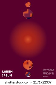 Vector Gradient Colorful Cover. Holographic Abstract Background Poster Design Template. Irrisdescent Gradient Mesh Flyer. Abstract Geometric Layout with Simple Shapes and Vibrant Colors. 