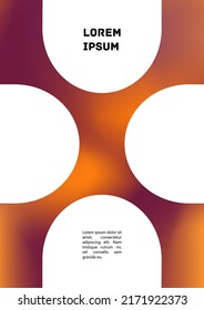 Vector Gradient Colorful Cover. Holographic Abstract Background Poster Design Template. Irrisdescent Gradient Mesh Flyer. Abstract Geometric Layout with Simple Shapes and Vibrant Colors. 