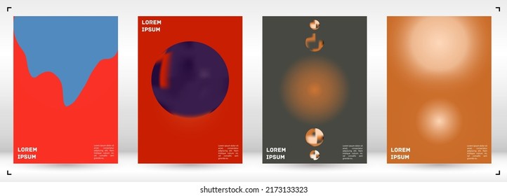 Vector Gradient Colorful Cover. Holographic Abstract Background Poster Design Template. Irrisdescent Gradient Mesh Flyer. Abstract Geometric Layout with Simple Shapes and Vibrant Colors. 