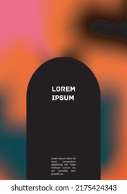 Vector Gradient Colorful Cover. Holographic Abstract Background Poster Design Template. Irrisdescent Gradient Mesh Flyer. Abstract Geometric Layout with Simple Shapes and Vibrant Colors. 