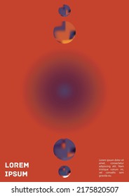 Vector Gradient Colorful Cover. Holographic Abstract Background Poster Design Template. Irrisdescent Gradient Mesh Flyer. Abstract Geometric Layout with Simple Shapes and Vibrant Colors. 