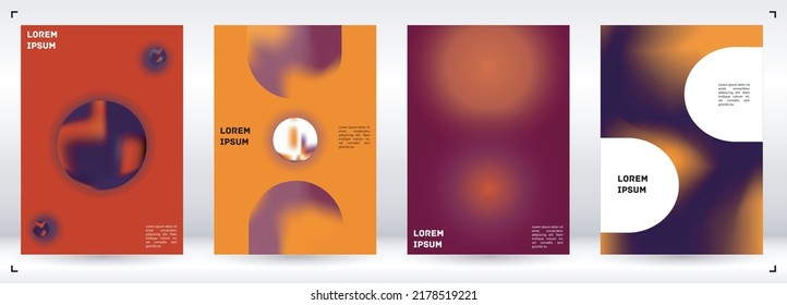 Cubierta colorida del gradiente del vector. Plantilla de diseño de afiches de fondo de resumen holográfico. Volante de malla gradiente irrisorio. Resumen Diseño geométrico con formas simples y colores vibrantes. 