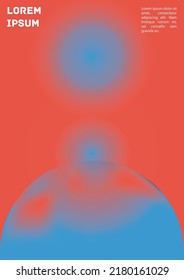 Vector Gradient Colorful Cover. Holographic Abstract Background Poster Design Template. Irrisdescent Gradient Mesh Flyer. Abstract Geometric Layout with Simple Shapes and Vibrant Colors. 