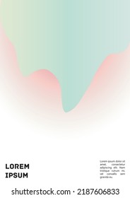 Vector Gradient Colorful Cover. Holographic Abstract Background Poster Design Template. Irrisdescent Gradient Mesh Flyer. Abstract Geometric Layout with Simple Shapes and Vibrant Colors. 