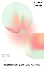 Vector Gradient Colorful Cover. Holographic Abstract Background Poster Design Template. Irrisdescent Gradient Mesh Flyer. Abstract Geometric Layout with Simple Shapes and Vibrant Colors. 