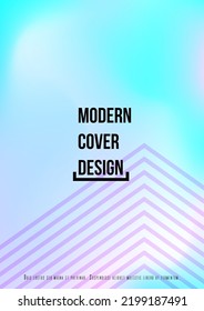 Vector Gradient Colorful Cover. Holographic Abstract Background Poster Design Template. Irrisdescent Gradient Mesh Flyer. Abstract Geometric Layout with Simple Shapes and Vibrant Colors.
