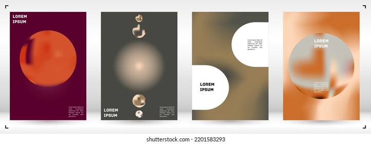 Vector Gradient Colorful Cover. Holographic Abstract Background Poster Design Template. Irrisdescent Gradient Mesh Flyer. Abstract Geometric Layout with Simple Shapes and Vibrant Colors. 