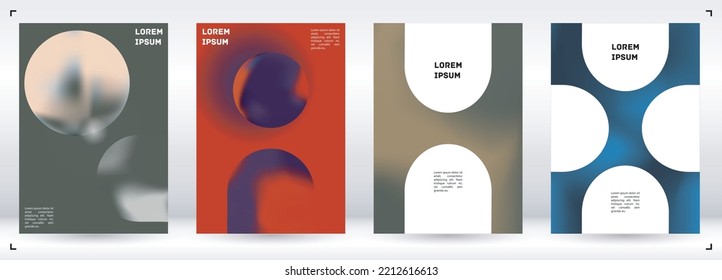 Cubierta colorida del gradiente del vector. Plantilla de diseño de afiches de fondo de resumen holográfico. Volante de malla gradiente irrisorio. Resumen Diseño geométrico con formas simples y colores vibrantes. 