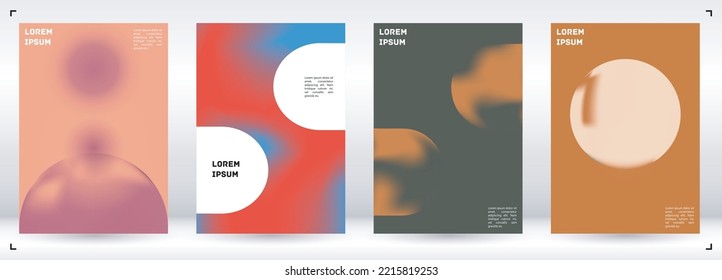 Vektorfarbige Abdeckung. Holografische abstrakte Hintergrundbild-Poster-Design-Vorlage. Irrisabenteuerlicher Gradient Mesh Flyer. Abstraktes geometrisches Layout mit einfachen Formen und lebhaften Farben. 