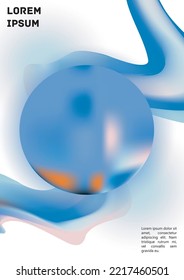 Cubierta colorida del gradiente del vector. Plantilla de diseño de afiches de fondo de resumen holográfico. Volante de malla gradiente irrisorio. Resumen Diseño geométrico con formas simples y colores vibrantes. 