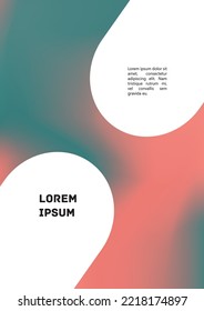 Vector Gradient Colorful Cover. Holographic Abstract Background Poster Design Template. Irrisdescent Gradient Mesh Flyer. Abstract Geometric Layout with Simple Shapes and Vibrant Colors. 