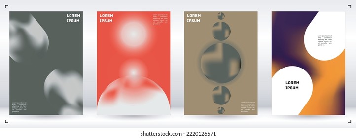 Cubierta colorida del gradiente del vector. Plantilla de diseño de afiches de fondo de resumen holográfico. Volante de malla gradiente irrisorio. Resumen Diseño geométrico con formas simples y colores vibrantes. 