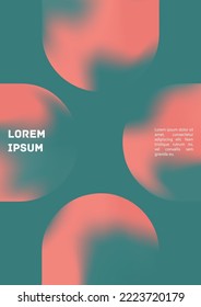 Vector Gradient Colorful Cover. Holographic Abstract Background Poster Design Template. Irrisdescent Gradient Mesh Flyer. Abstract Geometric Layout with Simple Shapes and Vibrant Colors. 