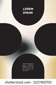 Vektorfarbige Abdeckung. Holografische abstrakte Hintergrundbild-Poster-Design-Vorlage. Irrisabenteuerlicher Gradient Mesh Flyer. Abstraktes geometrisches Layout mit einfachen Formen und lebhaften Farben. 