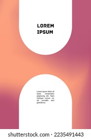 Vector Gradient Colorful Cover. Holographic Abstract Background Poster Design Template. Irrisdescent Gradient Mesh Flyer. Abstract Geometric Layout with Simple Shapes and Vibrant Colors. 