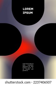 Vektorfarbige Abdeckung. Holografische abstrakte Hintergrundbild-Poster-Design-Vorlage. Irrisabenteuerlicher Gradient Mesh Flyer. Abstraktes geometrisches Layout mit einfachen Formen und lebhaften Farben. 