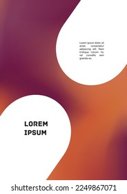 Vector Gradient Colorful Cover. Holographic Abstract Background Poster Design Template. Irrisdescent Gradient Mesh Flyer. Abstract Geometric Layout with Simple Shapes and Vibrant Colors. 