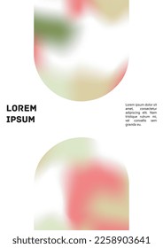 Vektorfarbige Abdeckung. Holografische abstrakte Hintergrundbild-Poster-Design-Vorlage. Irrisabenteuerlicher Gradient Mesh Flyer. Abstraktes geometrisches Layout mit einfachen Formen und lebhaften Farben. 