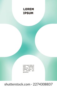 Vector Gradient Colorful Cover. Holographic Abstract Background Poster Design Template. Irrisdescent Gradient Mesh Flyer. Abstract Geometric Layout with Simple Shapes and Vibrant Colors. 