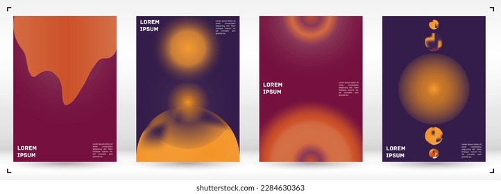 Vector Gradient Colorful Cover. Holographic Abstract Background Poster Design Template. Irrisdescent Gradient Mesh Flyer. Abstract Geometric Layout with Simple Shapes and Vibrant Colors. 